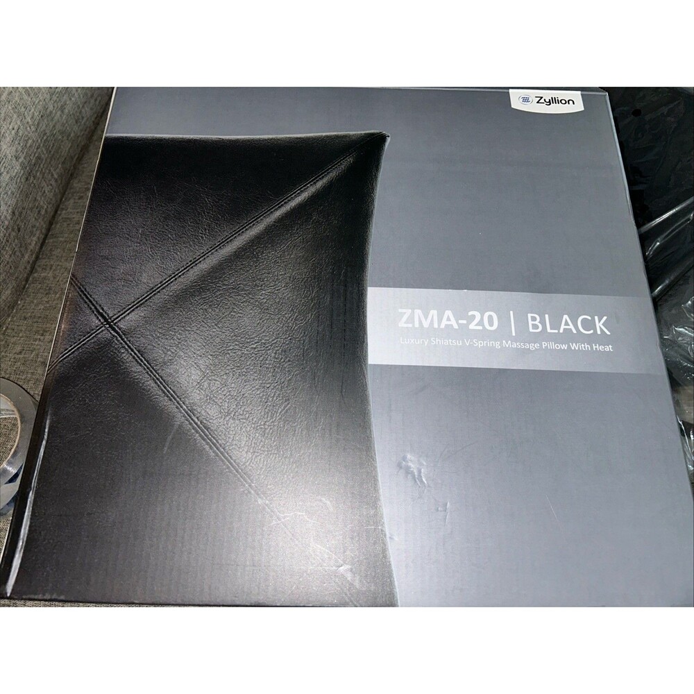 Zyllion Shiatsu Massage Pillow with Heat ZMA-13  Black Deep Tissue Tested